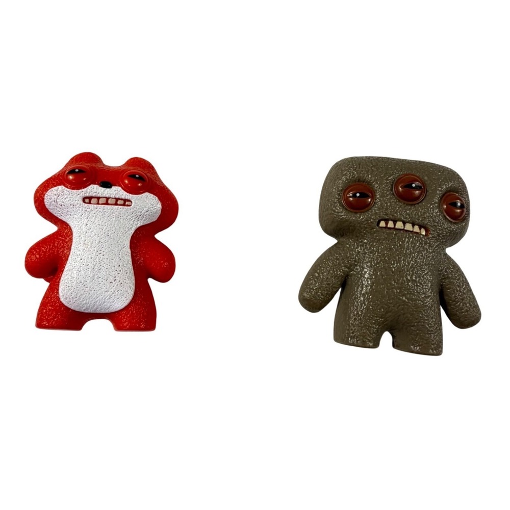 Fuggler Vinyl Figures Set Red Fox & Brown Three Eyed Monster Mini Figures